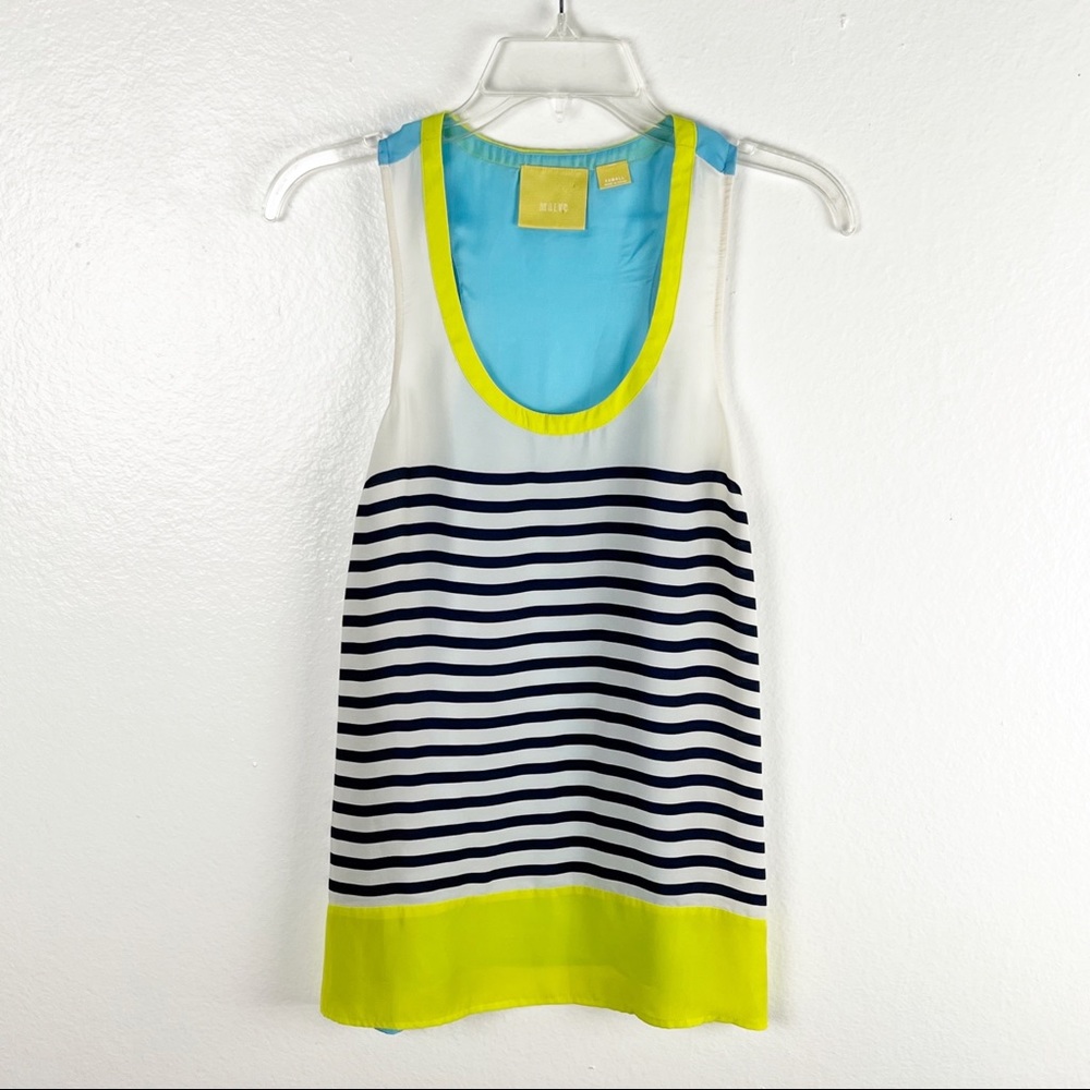 ANTHROPOLOGIE MAEVE Striped Sleeveless Tank Top Size XS Casual Boho Beach Vacay